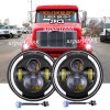 uspart- 2x Fit Freightliner FL112 Truck 7" Round Projector LED