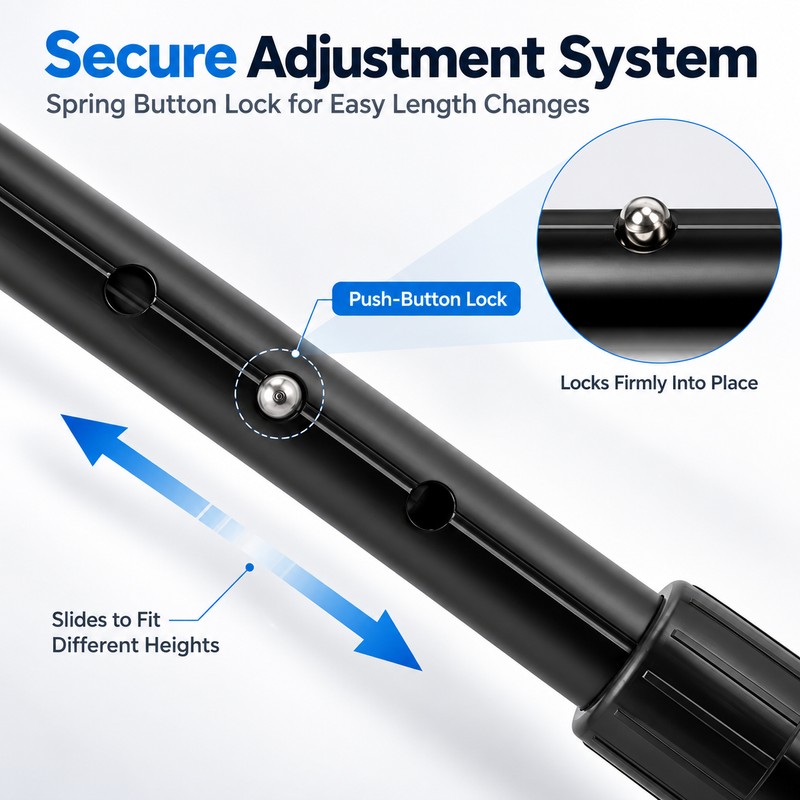 Golf Bag Support Rod for Travel and Storage – 4-Section