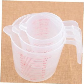 250ML Plastic Measuring Cup with Scale Handle Transparent Measuring Cups Nesting Stackable Container for Liquids Dry Solid Professional Process