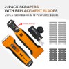 XW 2-Pack Razor Blade Scraper with 4 Spare Blades in