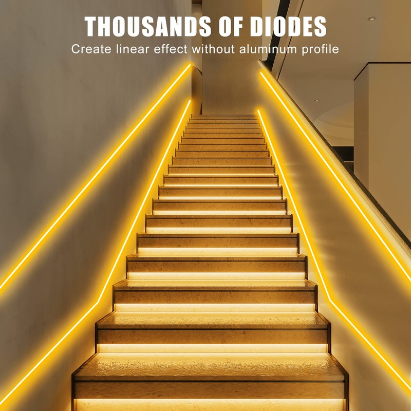 Tatazone Orange Color COB Led Strip Lights with RF Remote,