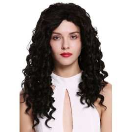 WIG ME UP - LS-016-LF-1 Quality women's wig lace front very long corkscrew curls curly lady black