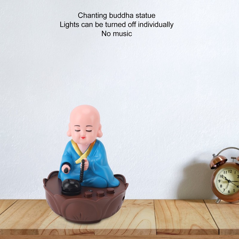 Musical Nodding Monk Figurine Decoration Moving Head Buddha Statue with