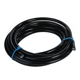 AC PERFORMANCE -3 AN Teflon PTFE Hose Stainless Steel Braided Black PVC Coated Cover Brake Hose for Brake, Power steering, Nitrous, Fuel and Hydraulic (20 feet, 1/8" ID)