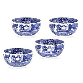 Spode Blue Italian Dip Bowls 4.25" Set of 4