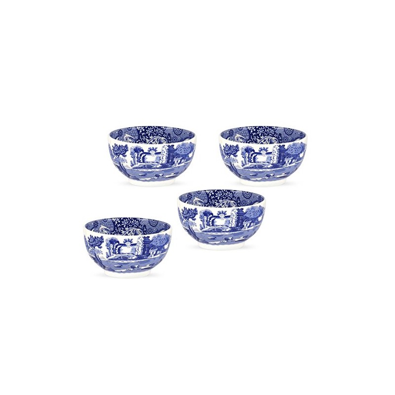 Spode Blue Italian Dip Bowls 4.25" Set of 4