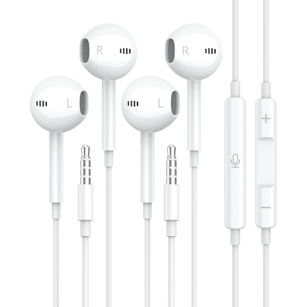 for Apple Earbuds Wired [Clear Call], [MFi Certified] 3.5mm Headphones