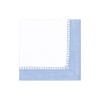 Caspari Linen Border Paper Cocktail Napkins in Light Blue -