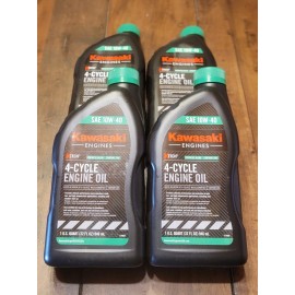 For Cub Cadet, For Toro, For Kawasaki NEW Genuine Kawasaki 10W-40 Synthetic Blend 4-Cycle Engine Oil (4-Pack) Quarts