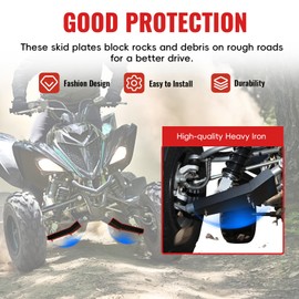 XATVXUTV Front A-Arm Guards for Yamaha Raptor 700 700R 06-25, ATV Skid Plate Protectors Lower Splash Cover Engine Guard for Yamaha Raptor 700 700R 2006-2025 Accessories (2PCS)