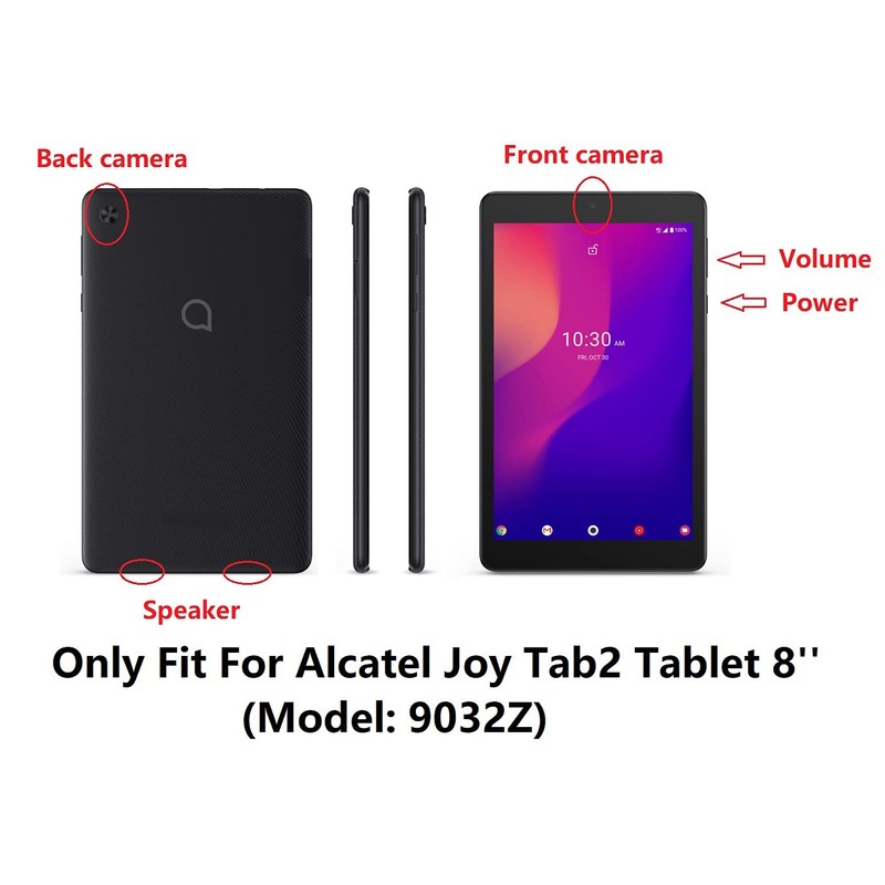 iShoppingdeals Alcatel Joy Tab 2 TPU Case, Semi-Transparent Protective Cover