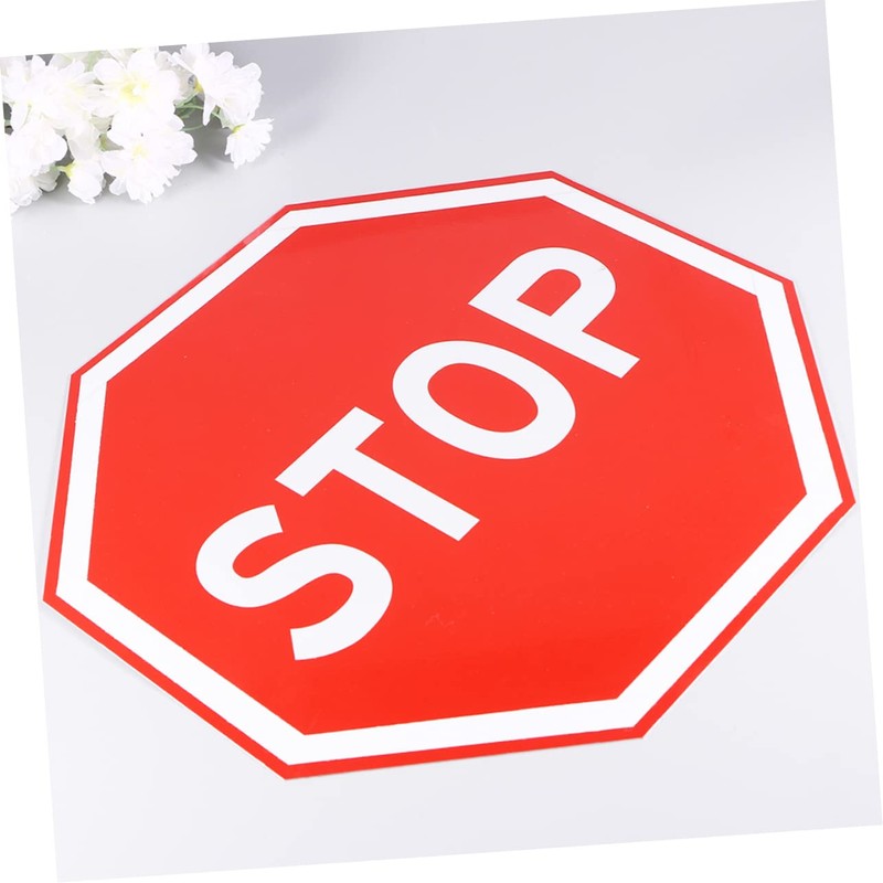 CHILDWEET 1pc Stop Traffic Sign Notice for Use Border for