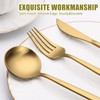 20 Piece Gold Silverware Set for 4, Terlulu Stainless Steel