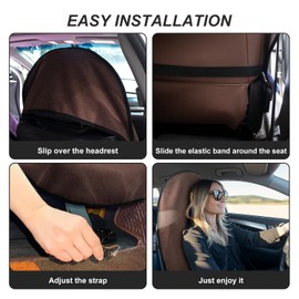DECKALY DECKALY Waterproof Sweating Car Seat Cover for Post Gym Workout, Running, Swimming, Beach and Hiking, Universal Fit Non-Slip Bucket Seat Protector for Cars SUV Trucks, Machine Washable (Brown)