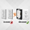 Sknrlko 4Pcs 1/2Inch Single Gang Outlet Box Extender,Electrical Outlet Extender