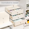 Tynulox Underwear Organizer Drawer, 10 Cells Plastic Panties Drawer, Stackable