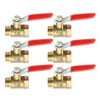 VIKKSAER 6 Pcs Ball Valve, 1/4" Heavy Duty Ball Valve