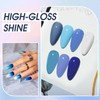 ROSALIND Blue Gel Nail Polish Set, 12 Colors Blue Shades