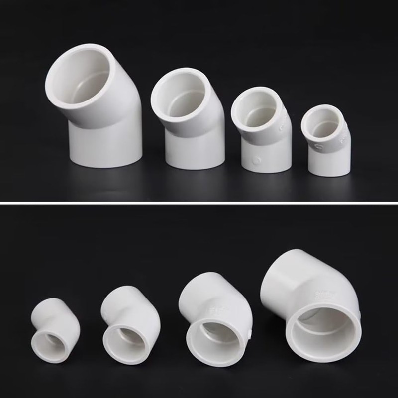 BOZONLI 20mm PVC Water Pipe Fitting 45 Degree Elbow Coupling