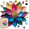 Wooden Puzzles for Adults, Mandala Flower Jigsaw Puzzles 200 Pieces,Unique