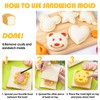AKONE Children's Cookie Cutters, Bread and Vegetables, Children's Bread Cutters,