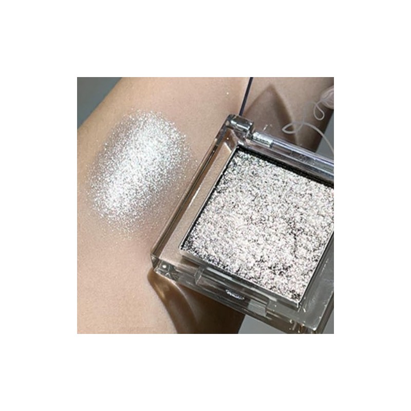 KARLOR Eyeshadow Shimmering Metallic Silver Mother of Pearl Eyeshadow Glitter