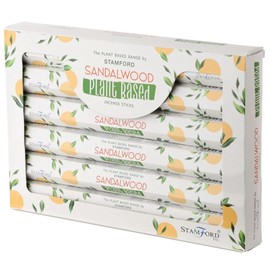 6x Premium Plant Based Stamford Hex Incense Sticks - Sandalwood - Incence Sticks & Cones