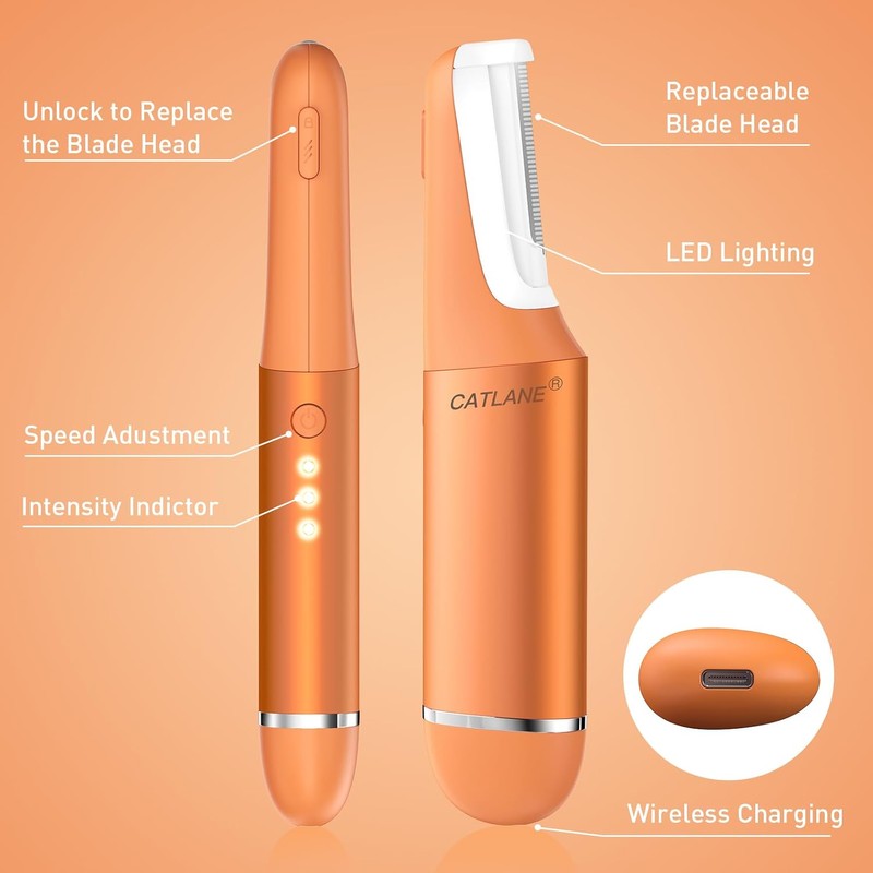 Dermaplane Women's Facial Razors - Sonic Exfoliating and Peach Fuzz