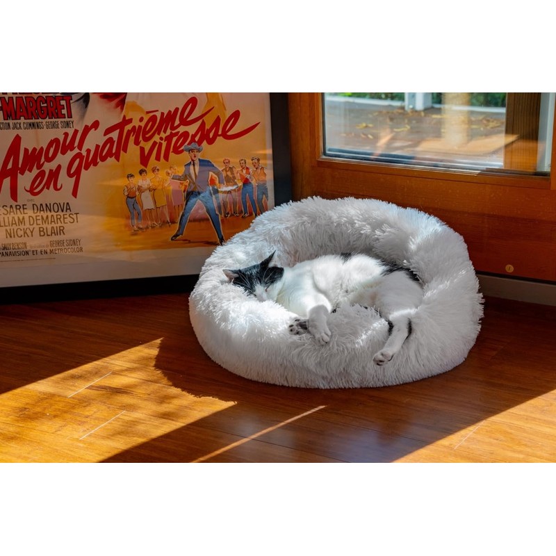 Jackson Galaxy Donut Disturb Cat Bed (Cream)