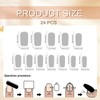 GlamRays Black Sanding Press On Nails Medium Square False Nails