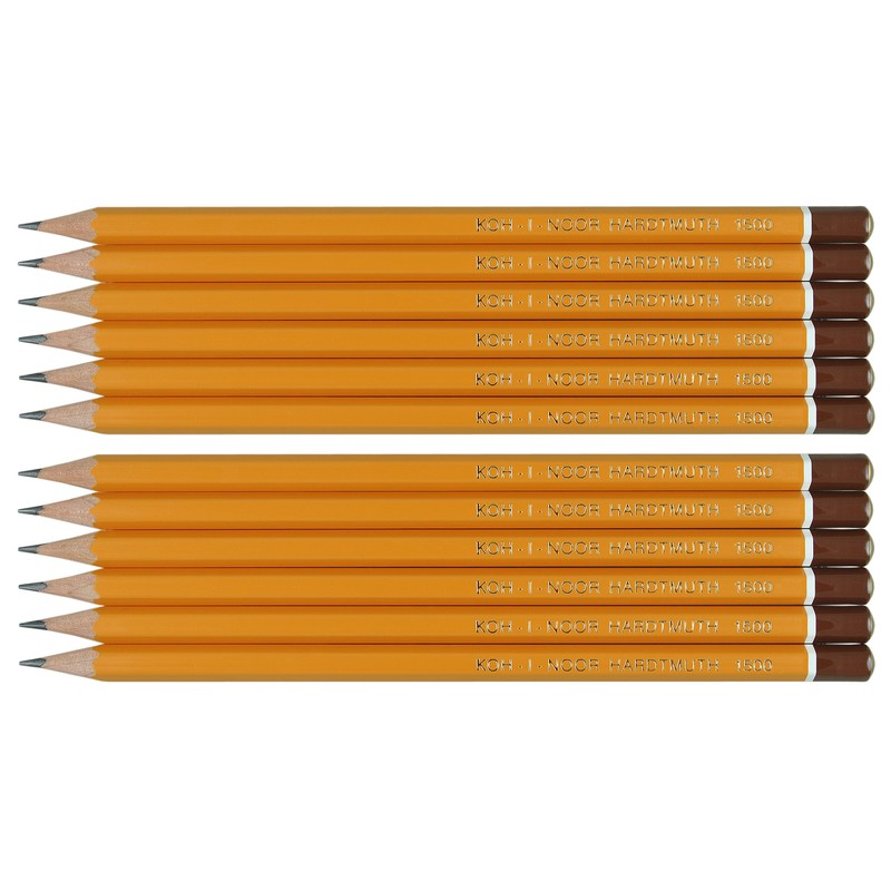KOH-I-NOOR 1500 H Graphite Pencil (Pack of 12)