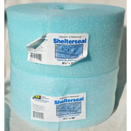 Shelterseal (2 rolls) SEI Shelterseal 5 1/2 in x 50 ft Ridged Sill Sealer Plate Gasket Blue