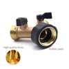 FIBOUND Brass distributor, Y connector valve, 2-way distributor, shut-off valves
