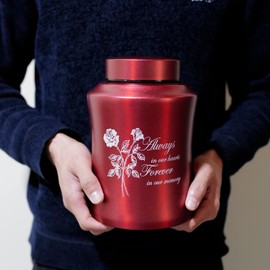 AODIYA Urnas De Cremación Grandes Para Cenizas Humanas Adultas, Urna Decorativa De Hasta 160 Libras Con Diseño De Flores Para Cenizas Masculinas Femeninas Con Bolsa De Terciopelo (Rosa De Amor) Grande 160