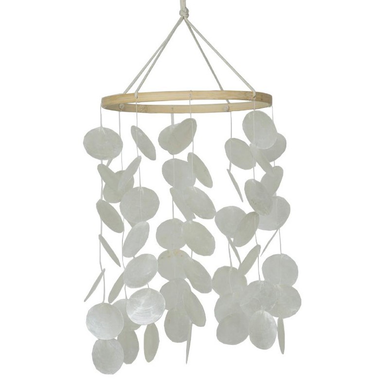 White Shell Wind Chime Hanging Dreamcatcher Sympathy Wind Chimes for