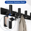 Matte Black Coat Rack Wall Mount - 6 Hooks, Heavy