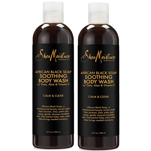 SheaMoisture African Black Soap Body Wash | 13 oz | Pack of 2
