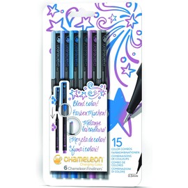 Chameleon Pen Blendwriter Cool Set of 6 Illustration Pens