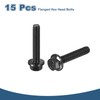 sourcing map 15Pcs 1/4-20 x 1-1/4" Flanged Hex Head Bolts,