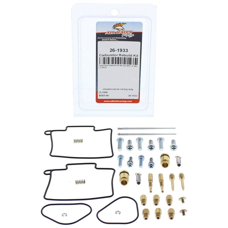 All Balls Racing 26-1933 Carburetor Rebuild Kit Compatible with/Replacement For