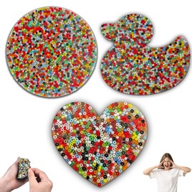 3PCS Picky Pad Skin Picking Fidget Toys, Silicone Big Picking Fidget Pad Reusable More Beads Trichotillomania Toys for Skin Pickers ADHD OCD Relax Anxiety Toy for Adults Teens