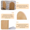 Pack of 4 Beech Wood Bookends, 2 Pairs Book Holders