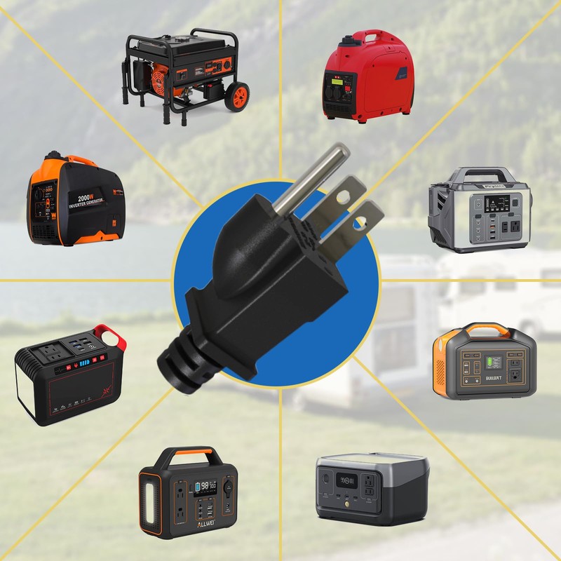 2 Pack Neutral Ground Bonding Plug for Portable Inverter Generator-Camper