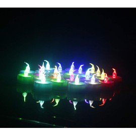 Topstone Color Changing Led Tealight Candles with Remote Control and Timer ,Battery Operated Flameless Candle , Votive Candles ,Electric Tea Candles for Party,Pack of 12