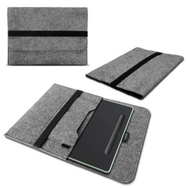 NAUCI Protective Case Compatible with Wacom Intuos M Sleeve Case Felt Case Graphic Tablet Cover Grey