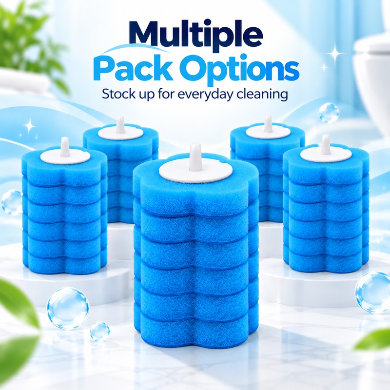 Disposable Toilet Brush Replacement Heads for Bathroom Cleaning – Foam