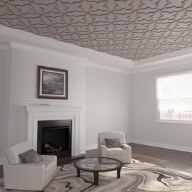 Ekena Millwork 33"W x 33"H x 3/8"T Small Laird Decorative Fretwork Wood Ceiling Panels, Alder