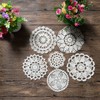 MINDPLUS Set of 12 Hand Crochet Doilies Cotton Crocheted Lace