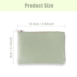 EASONGEE 2pcs Coin Purse, Portable PU Leather Mini Coin Wallet, Zipper Coin Purse Change Wallet Pocket Pouch Change Holder Money Purse for Women Credit Card ID Key Bills Headset Lipstick