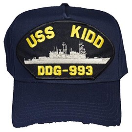 EC USS Kidd DDG-993 Ship HAT - Navy Blue - Veteran Owned Business
